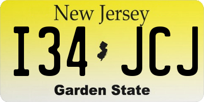 NJ license plate I34JCJ
