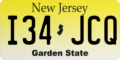NJ license plate I34JCQ