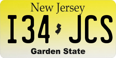 NJ license plate I34JCS