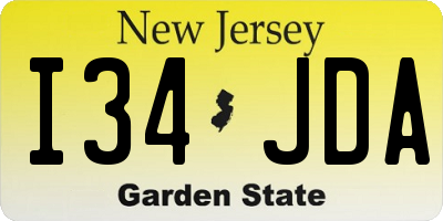 NJ license plate I34JDA