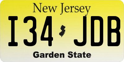 NJ license plate I34JDB
