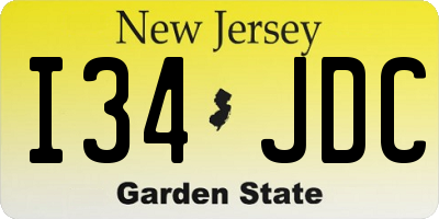 NJ license plate I34JDC