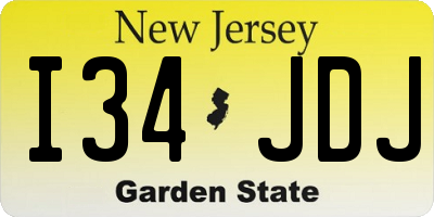 NJ license plate I34JDJ
