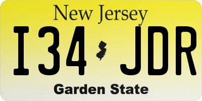 NJ license plate I34JDR