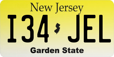 NJ license plate I34JEL
