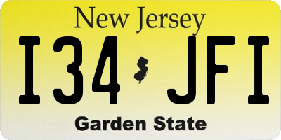 NJ license plate I34JFI