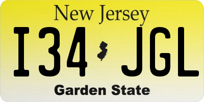 NJ license plate I34JGL