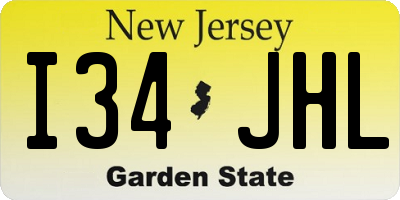 NJ license plate I34JHL