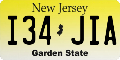 NJ license plate I34JIA