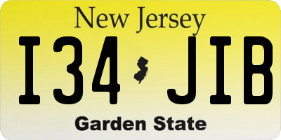 NJ license plate I34JIB