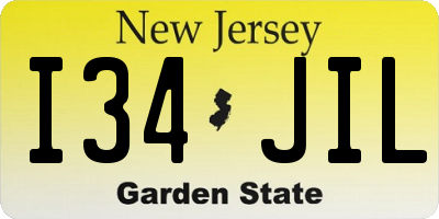 NJ license plate I34JIL