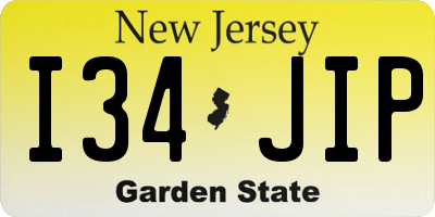 NJ license plate I34JIP