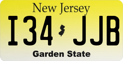 NJ license plate I34JJB
