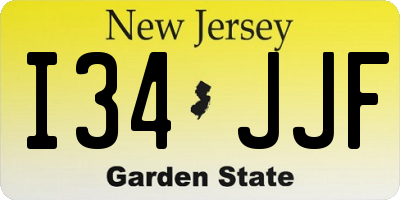 NJ license plate I34JJF