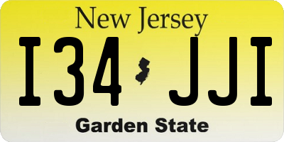 NJ license plate I34JJI