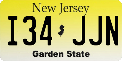 NJ license plate I34JJN