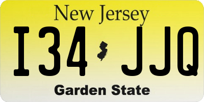 NJ license plate I34JJQ