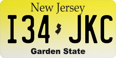NJ license plate I34JKC