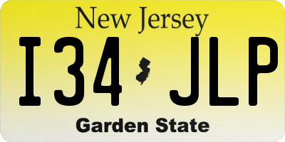NJ license plate I34JLP