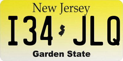 NJ license plate I34JLQ