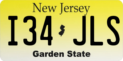 NJ license plate I34JLS