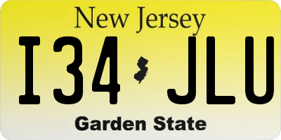 NJ license plate I34JLU