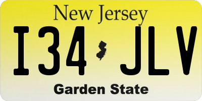 NJ license plate I34JLV
