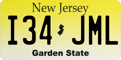 NJ license plate I34JML