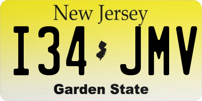 NJ license plate I34JMV