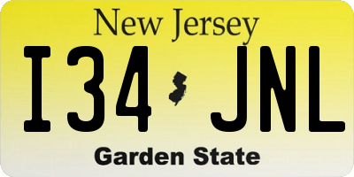 NJ license plate I34JNL