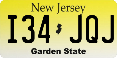 NJ license plate I34JQJ