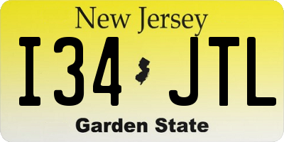 NJ license plate I34JTL