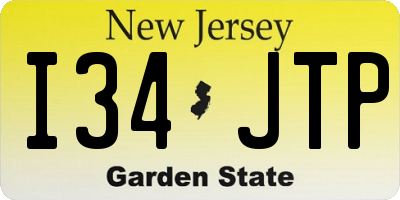 NJ license plate I34JTP