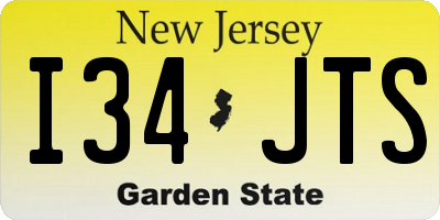 NJ license plate I34JTS