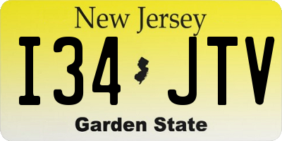 NJ license plate I34JTV