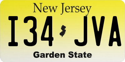 NJ license plate I34JVA