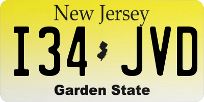 NJ license plate I34JVD