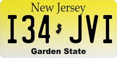 NJ license plate I34JVI