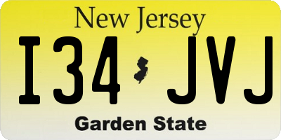 NJ license plate I34JVJ
