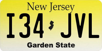 NJ license plate I34JVL