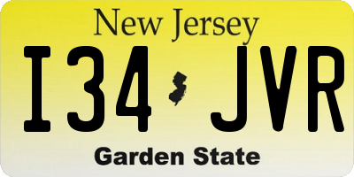 NJ license plate I34JVR