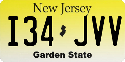 NJ license plate I34JVV