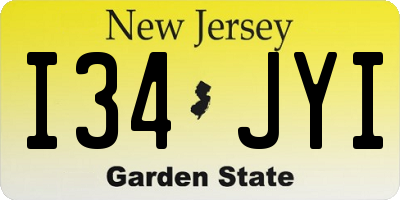 NJ license plate I34JYI