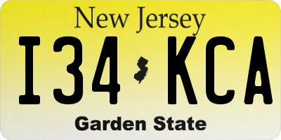 NJ license plate I34KCA