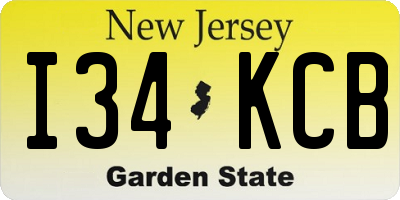 NJ license plate I34KCB