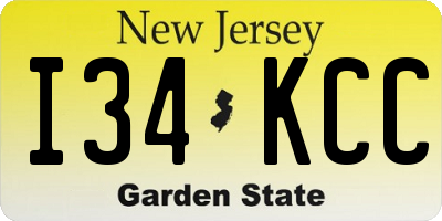 NJ license plate I34KCC