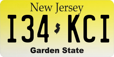 NJ license plate I34KCI