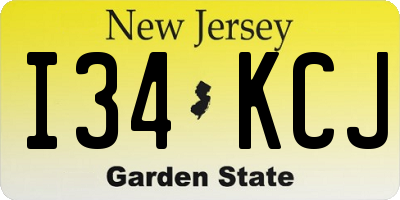 NJ license plate I34KCJ