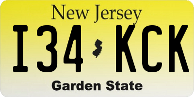 NJ license plate I34KCK