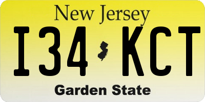 NJ license plate I34KCT